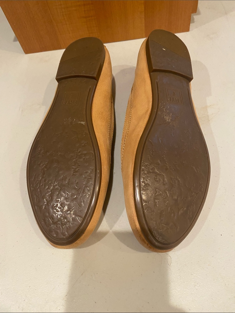 Frye Tan Leather Ballet Flats - Picture 9 of 13